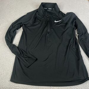 Nike Shirt Women M Black  Performance Running Thumbholes Reflect CD8273-010